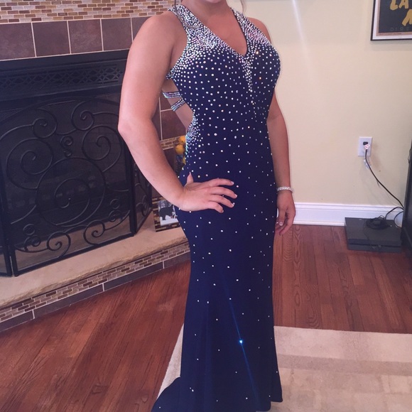 jovani rhinestone dress